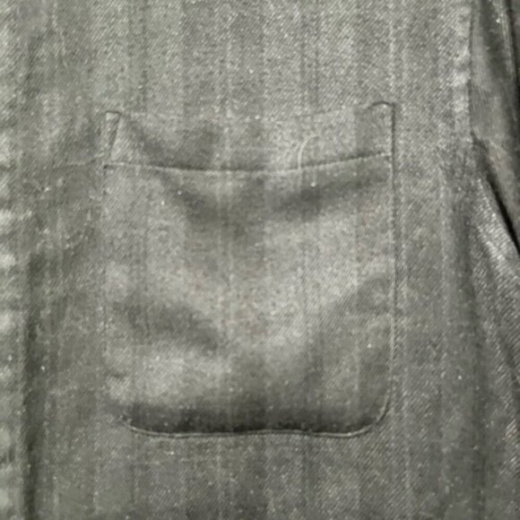 Nicce London Black Button-Up Shirt - Size M, Textured Stripes - Picture 10 of 12